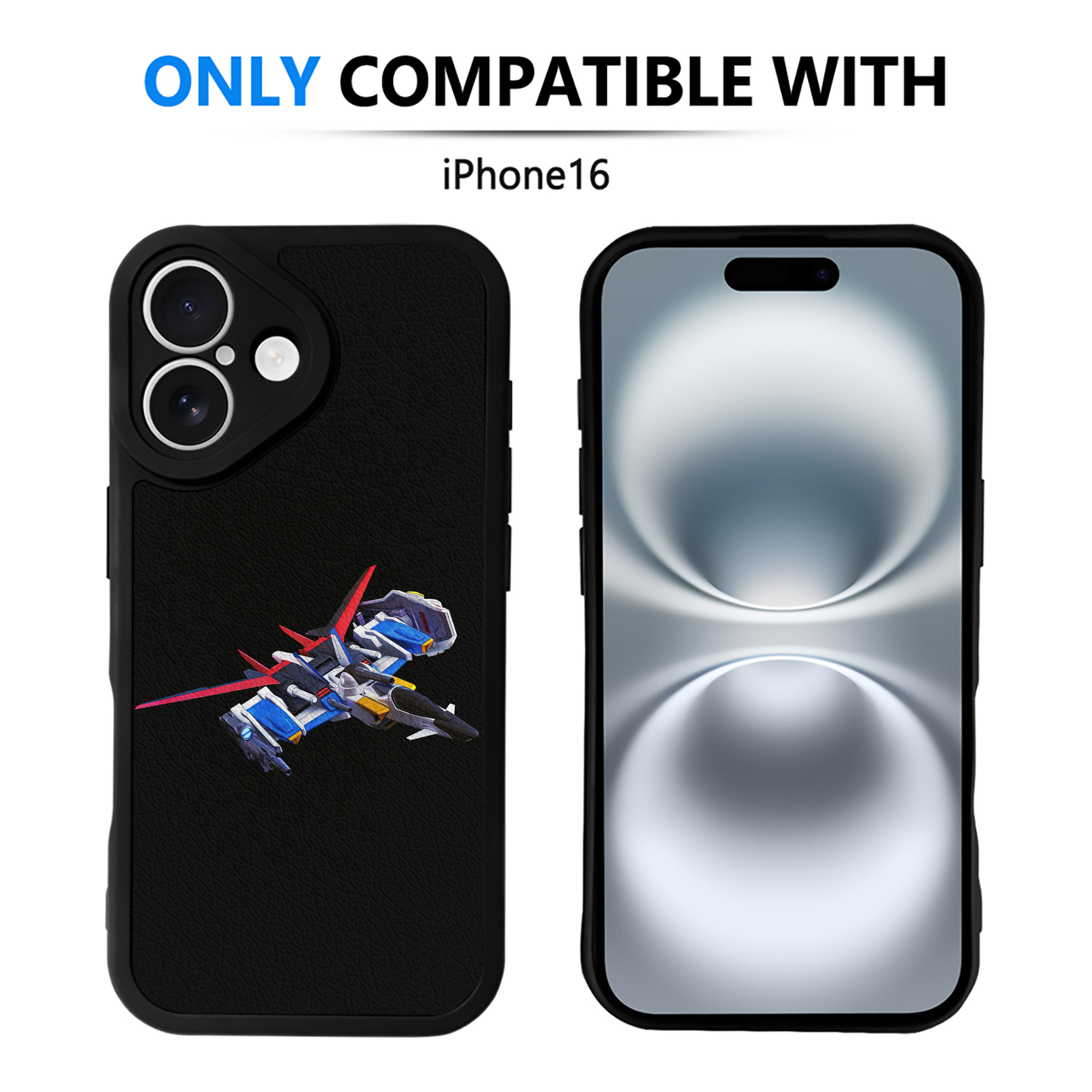 （画像用） 機動戦士ガンダム Mobile Suit Gundam 【iPhone 16シリーズ対応】シリコンスマホケース（レザー調） 材質：シリコン